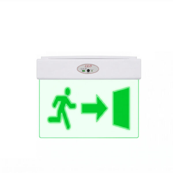 Slim LED Emergency Exit Sign | 20m Visibility | 3-Way Installation | 3.7V Li-ion Battery EXIT-LED-ES05