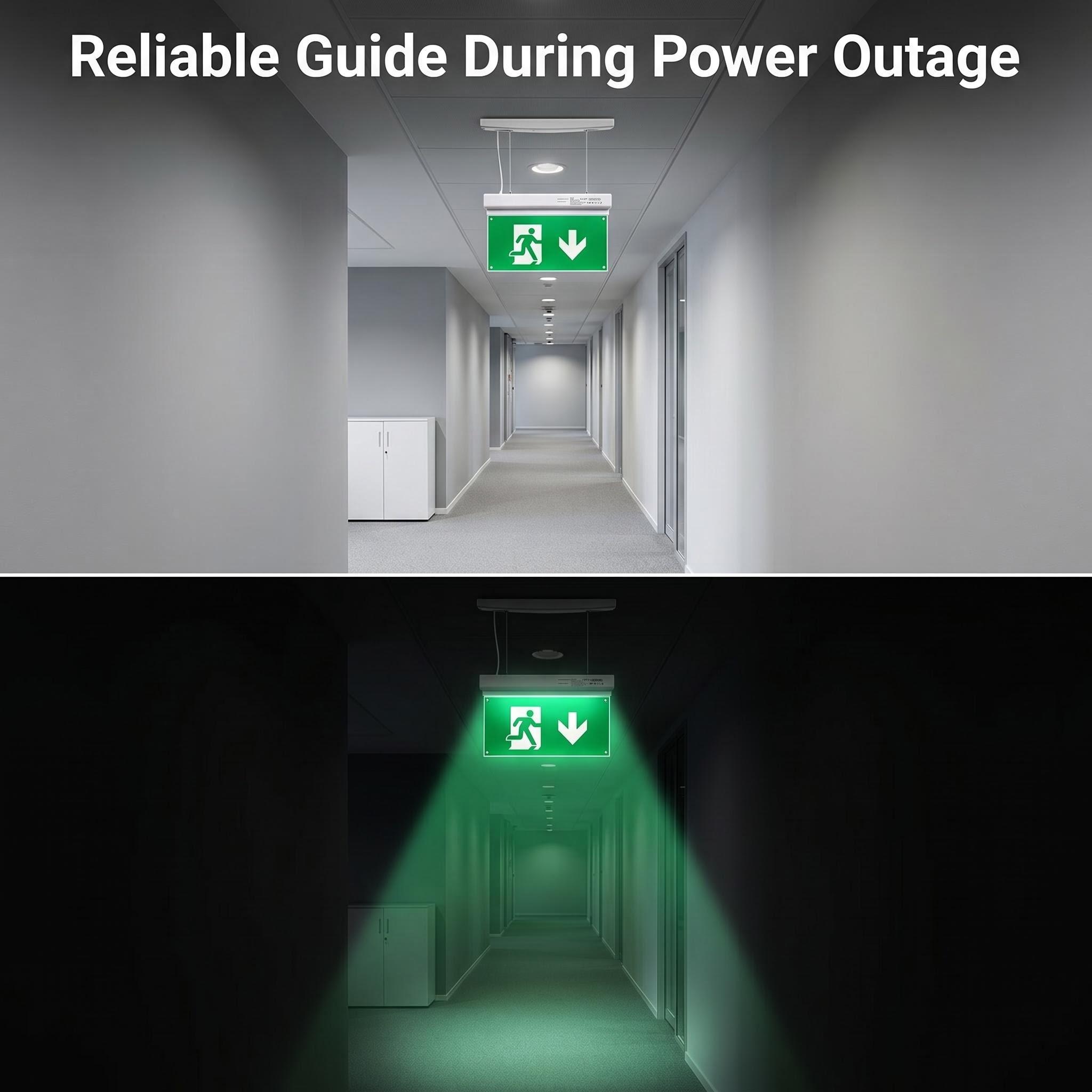 Premium LED Emergency Exit Sign | LiFePO4 Battery | Self-Test Function | 4-Way Universal Mounting EXIT-LED-ES06
