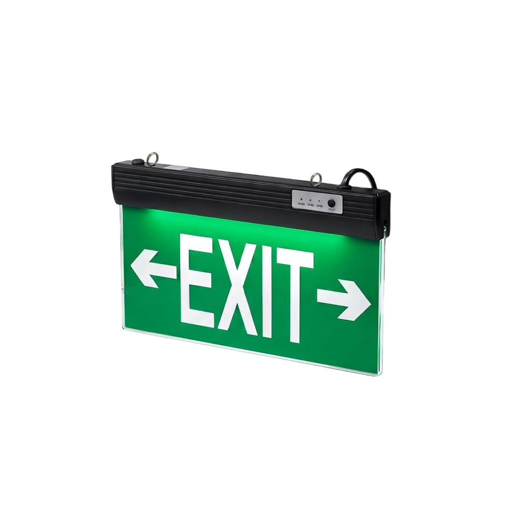 Aluminum LED Emergency Exit Sign | 30m Max Visibility | Suspended Hanging Mount EXIT-LED-ES04A