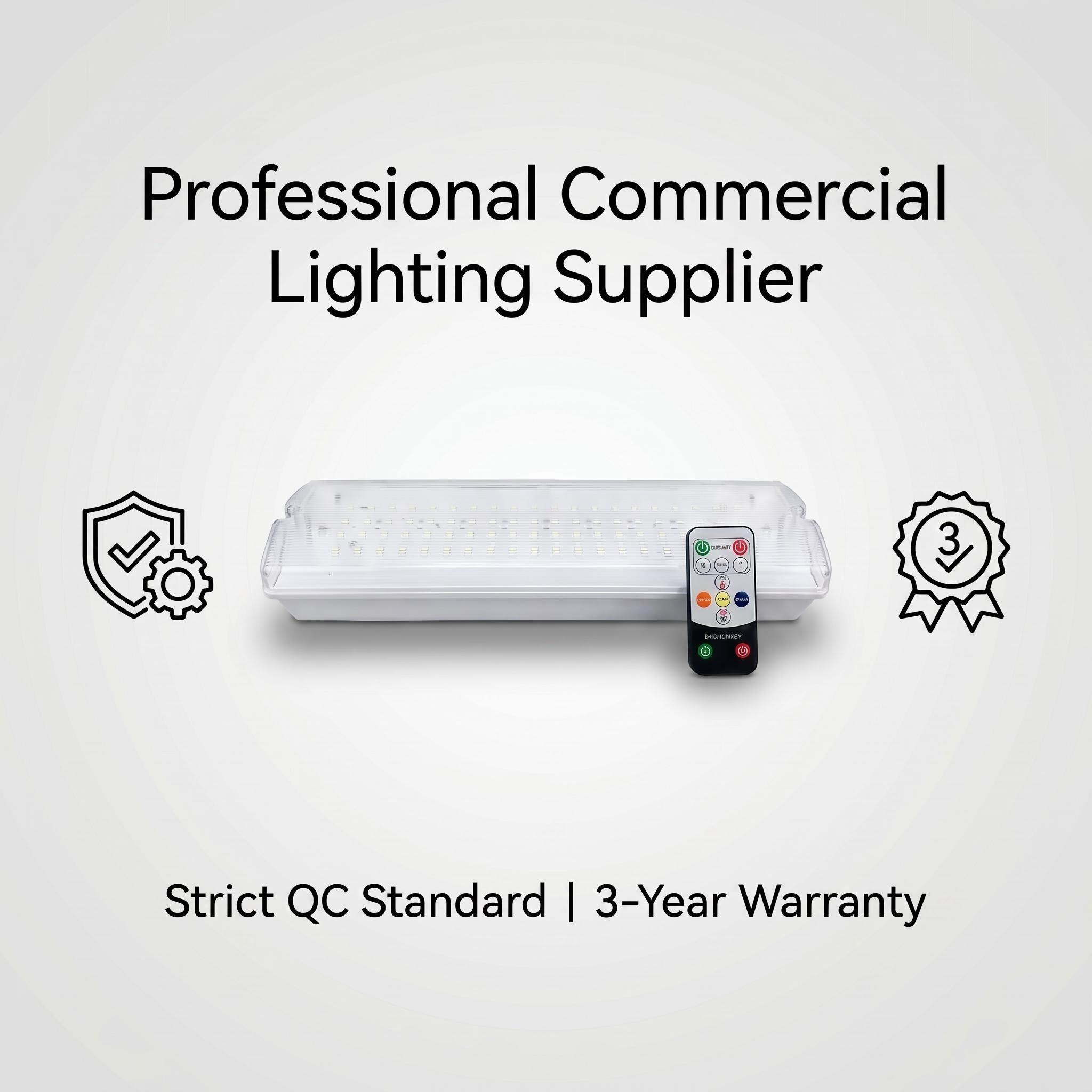IP65 Smart LED Emergency Bulkhead | 10W | Remote Dimmable & CCT Tunable | 900lm Emergency Output HM-BHD04