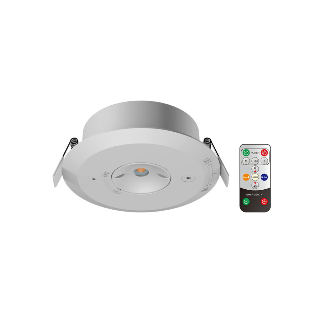 Premium IP66 Waterproof LED Emergency Downlight | Smart Remote Control | CCT Tunable & Dimmable | LiFePO4 Battery HM-E303R