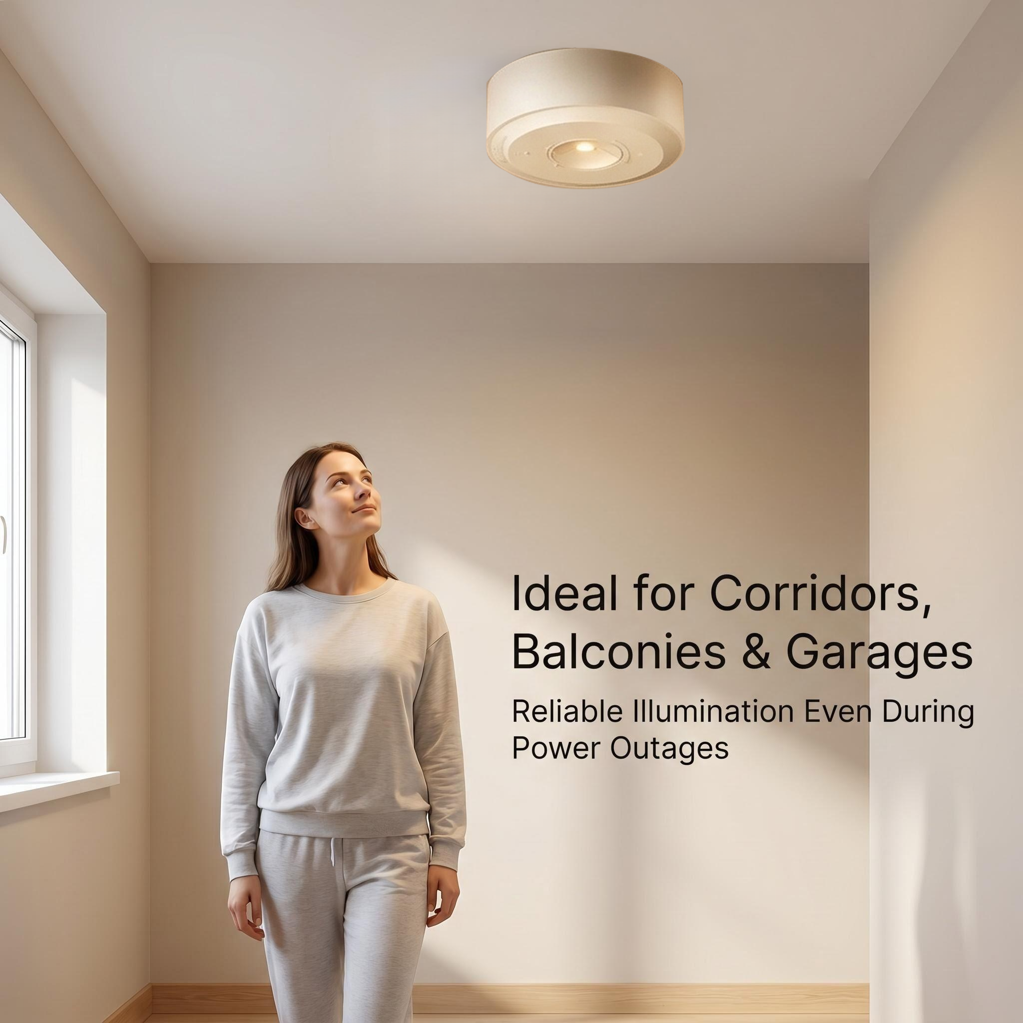 Premium IP66 Waterproof LED Emergency Downlight | Smart Remote Control | CCT Tunable & Dimmable | LiFePO4 Battery HM-E303R