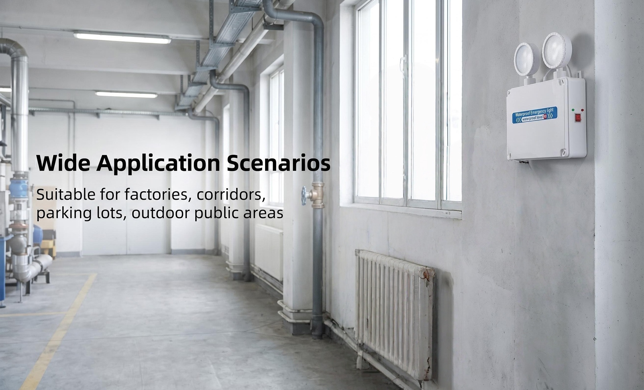 IP65 Waterproof LED Emergency Light | 900lm | Remote Dimmable & CCT Tunable