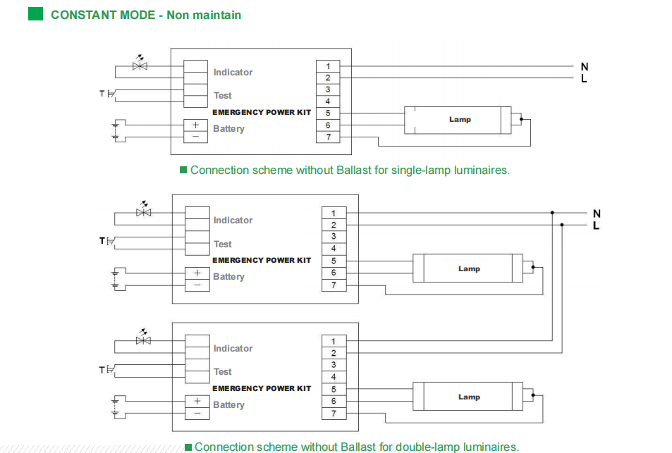 Emergency ballast for Fluorescent Tube wiring diagram-3