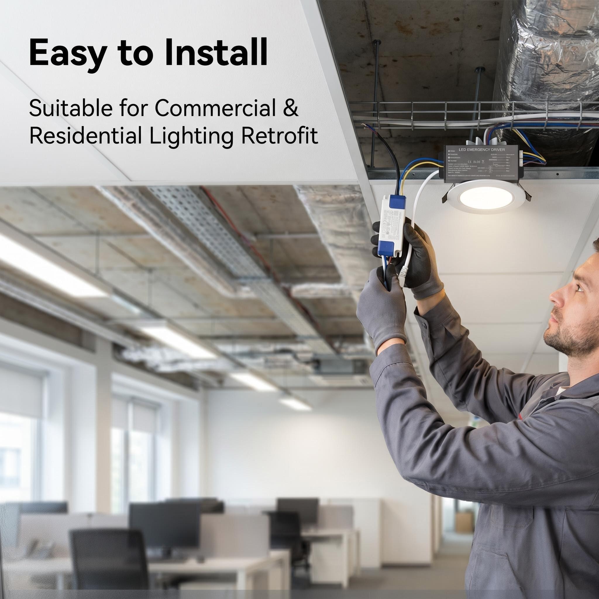 FAT-LED-F1A Emergency LED driver commercial emergency lighting installation