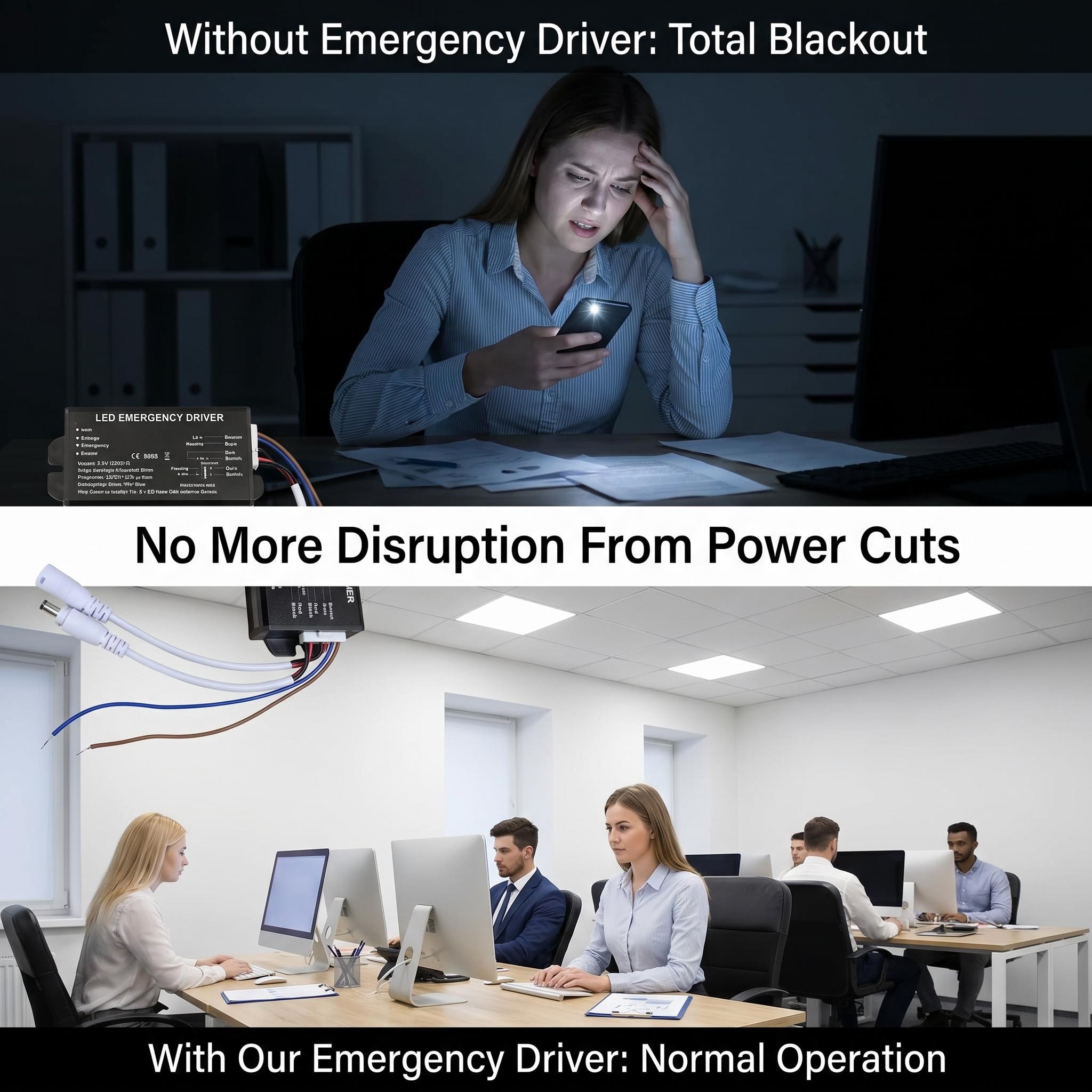 FAT-LED-F1C LED Emergency driver with 3 hours emergency lighting when power outages