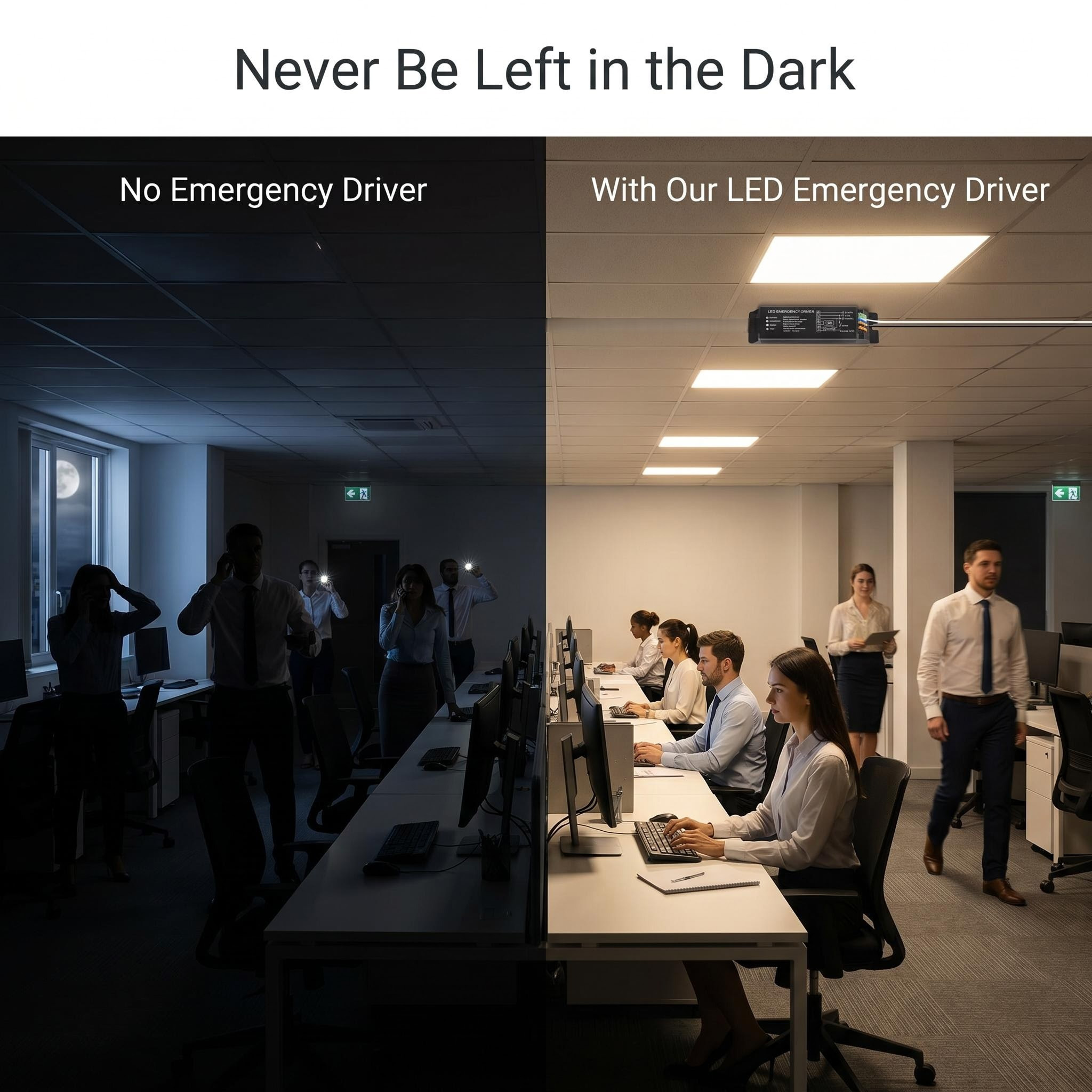 Slim LED emergency driver