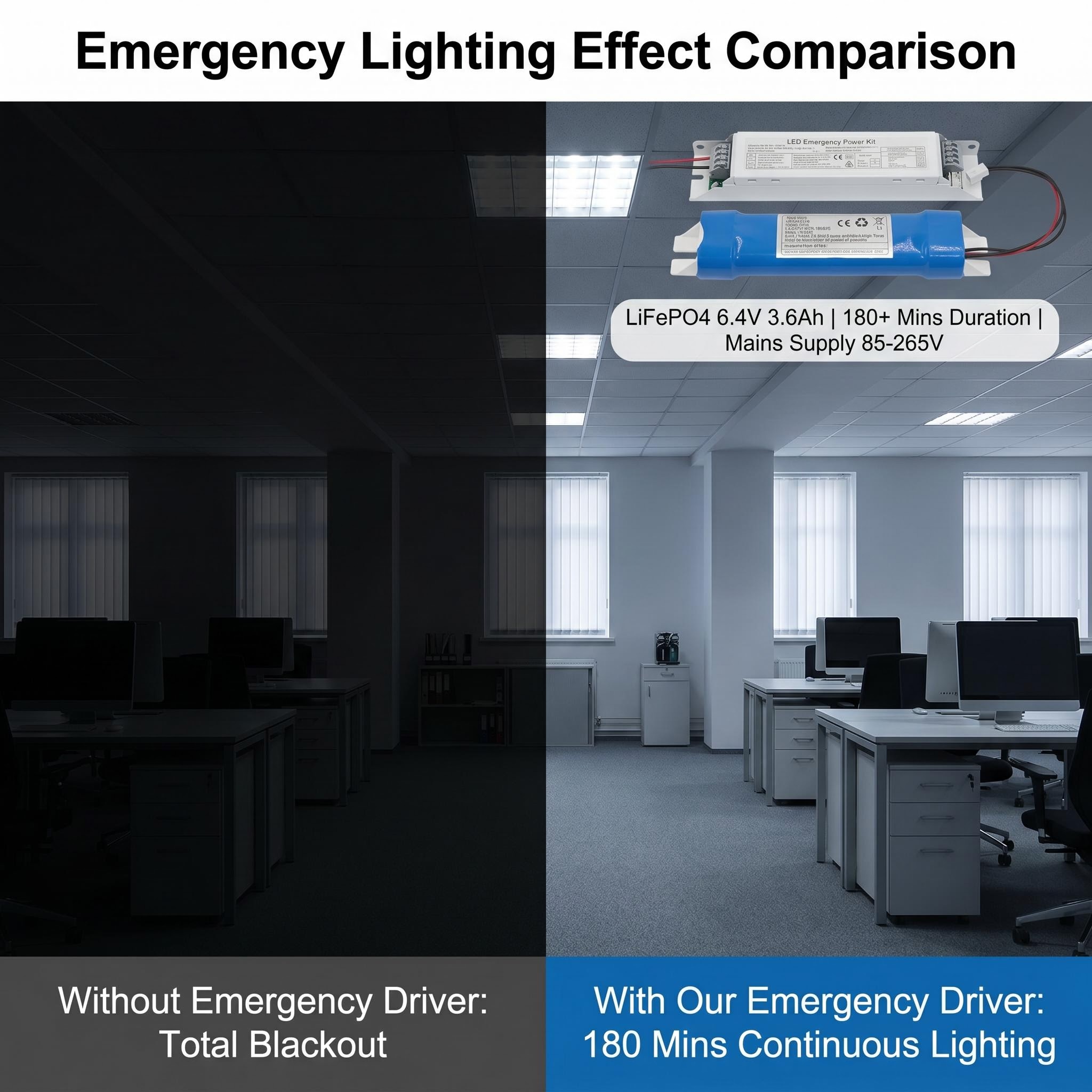 LED-EMW10B Emergency power kit with LiFePO4 battery (2)