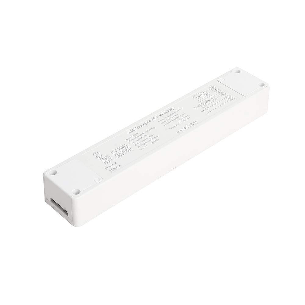 LED Emergency Driver 8W15W Power Selection 90-180min Backup for 15W-100W LED Panels & Downlights EM-15W