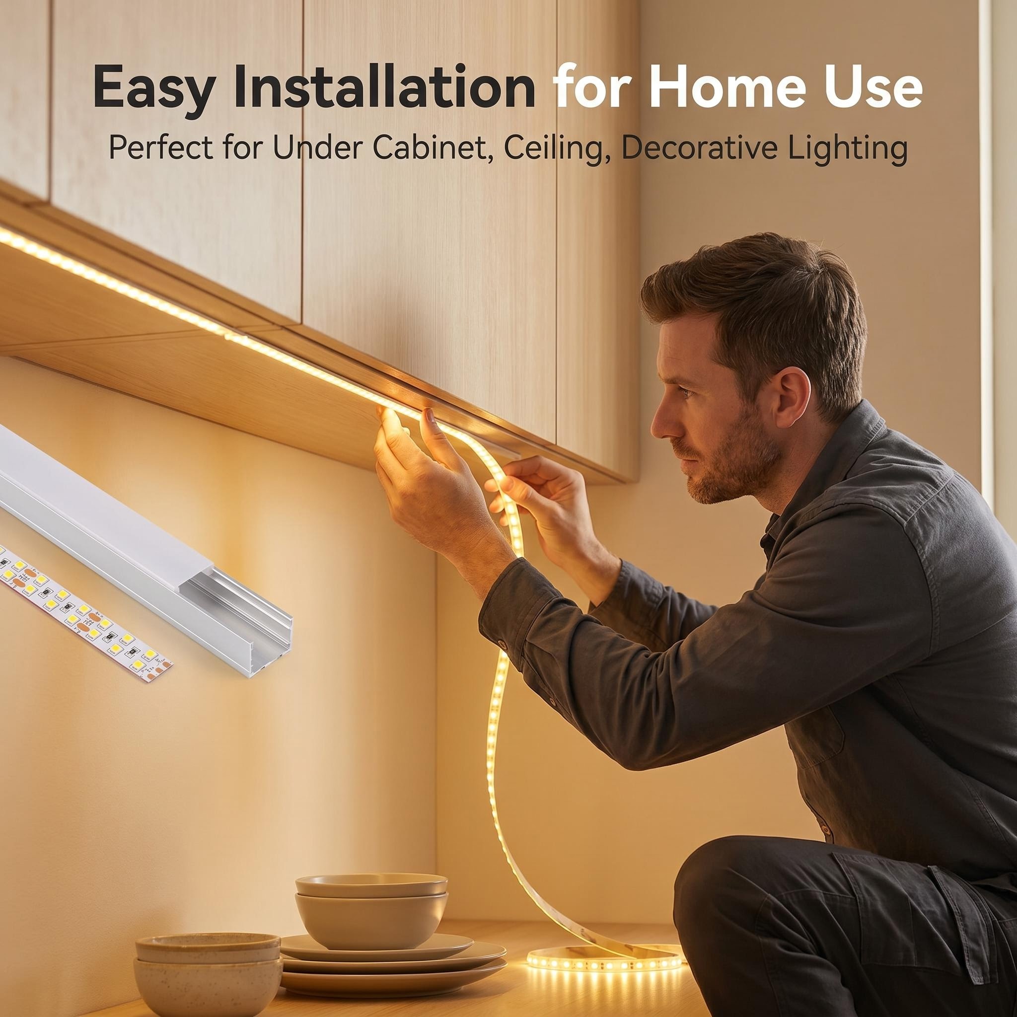 LED Strip installation for decoration