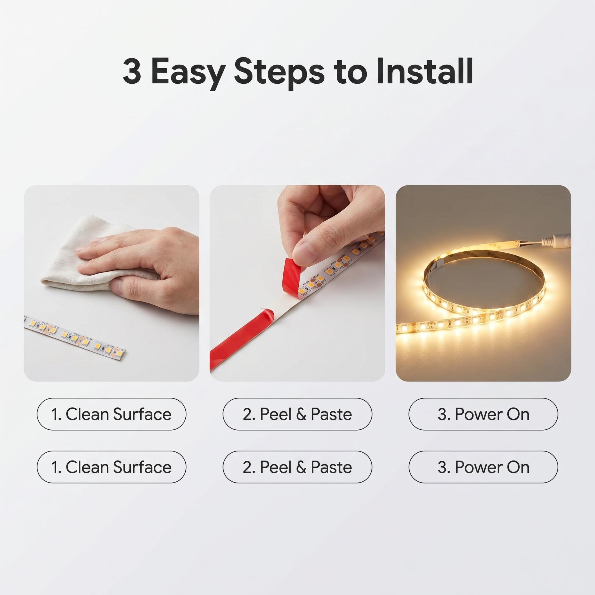 LED Strip installation step